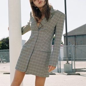 Zara plaid blazer dress